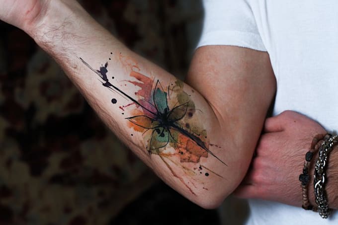 custom a watercolor tattoo design