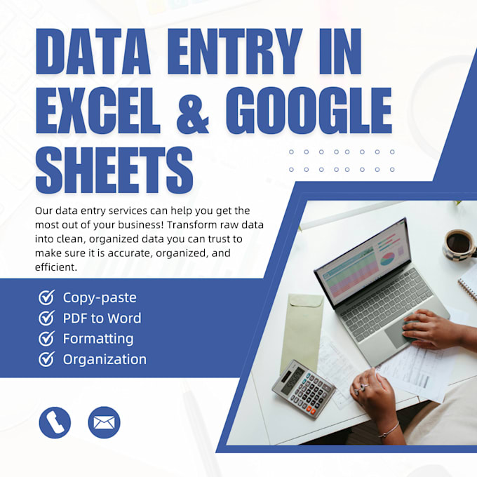 help with data entry, formatting, and file organization