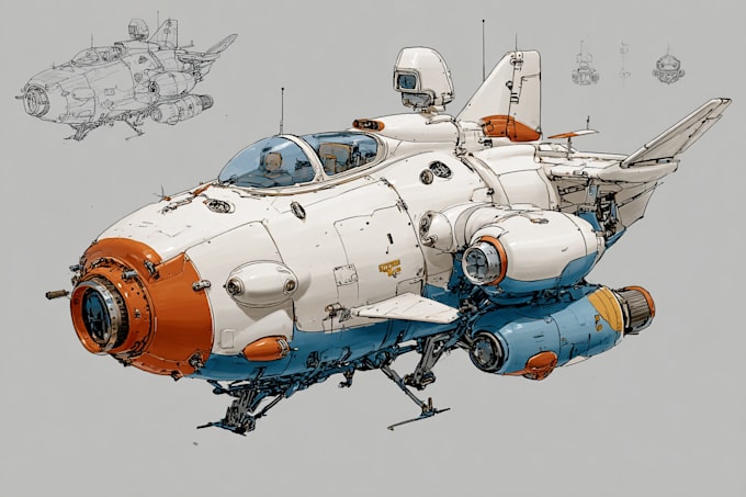 create a spaceship or vehicle design for you