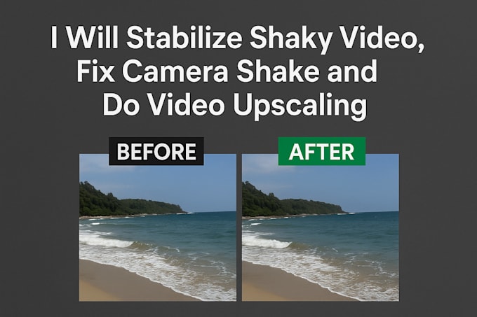 stabilize shaky video, fix camera shake to stable and do video upscaling