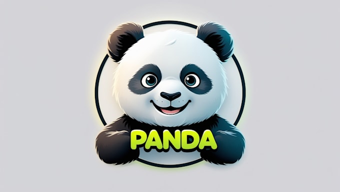 design panda mascot logo with my own creative thinking
