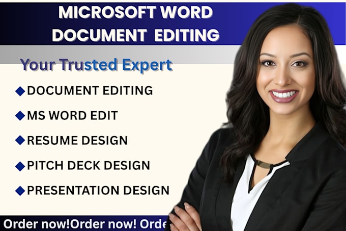 edit and design word documents resumes pitch decks and presentations in 24 hours