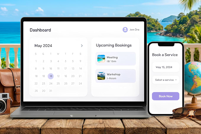 build a booking web app or booking app, taxi app, ai app, scheduling, payments