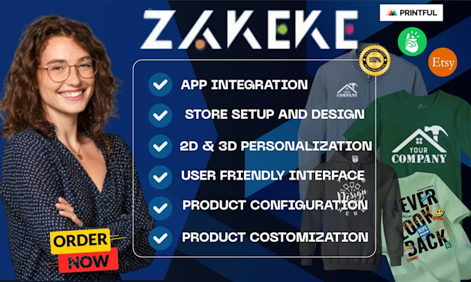 setup zakeke customily 2d 3d pod products customization shopify pod store