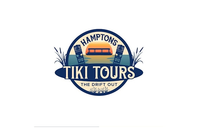 design awesome tiki boat logo