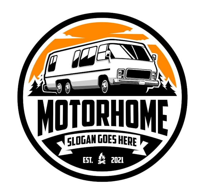design good looking rv logo in vintage style