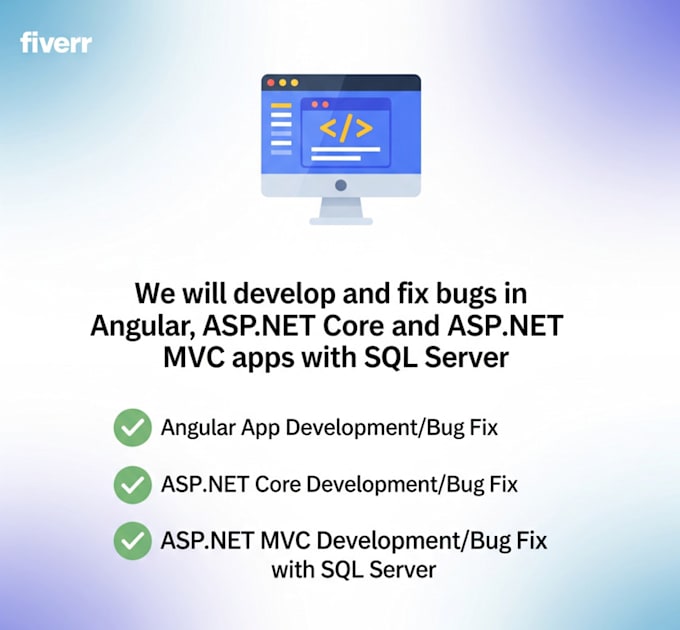 professionally fix bugs and develop your web app