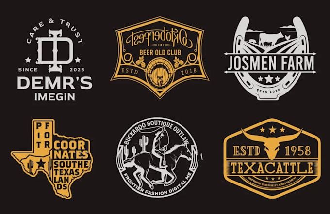 do western cattle brand style and ranch logo