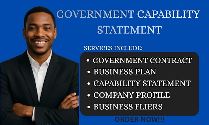 design business capability statement for winning government contract