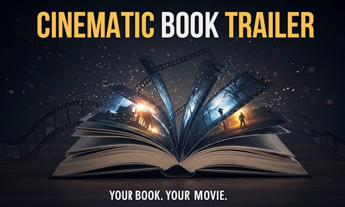 create a cinematic hollywood style book trailer or ebook promo video