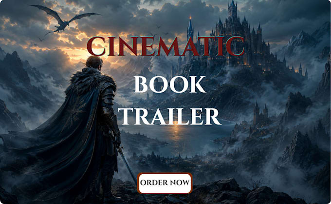 create cinematic book trailer, book video, promotional video for book, trailer