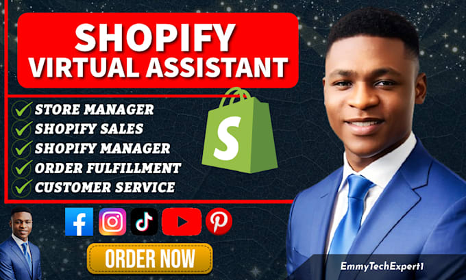 be shopify virtual assistant order fulfillment product listing and store manager