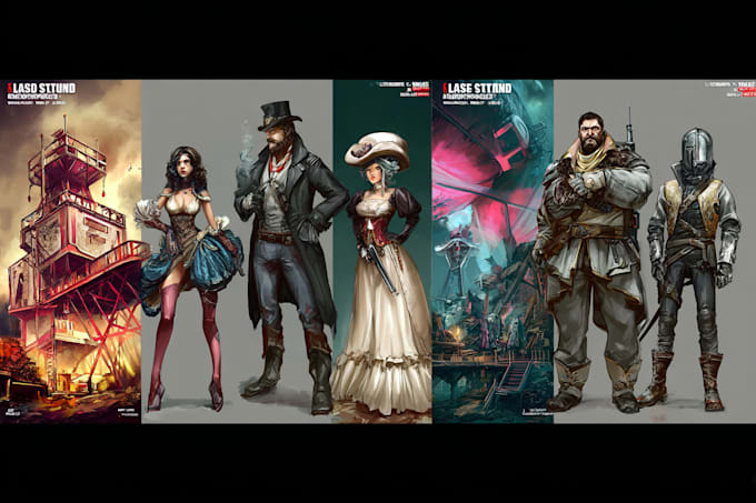 draw 2d game characters and game assets
