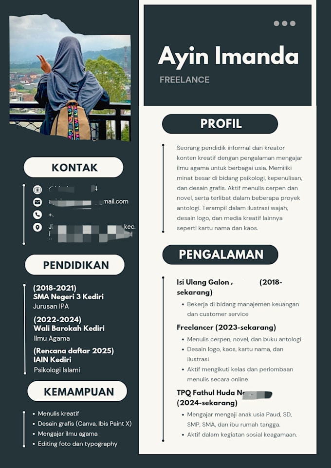 help you create a professional CV for linkedin, etc