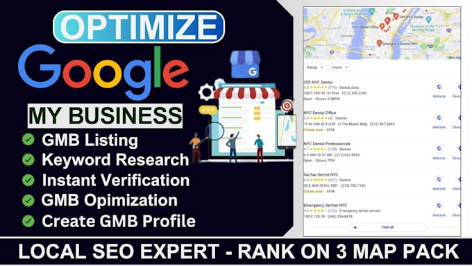 Google my business optimization, gmb listing, gmb ranking for local seo ...