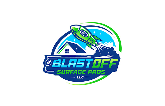 design creative catchy pressure washing logo