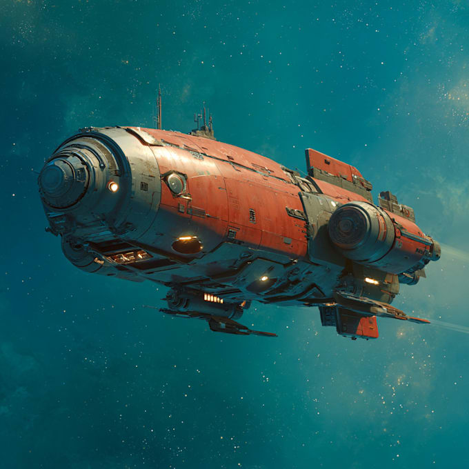 create spaceship concept art for you
