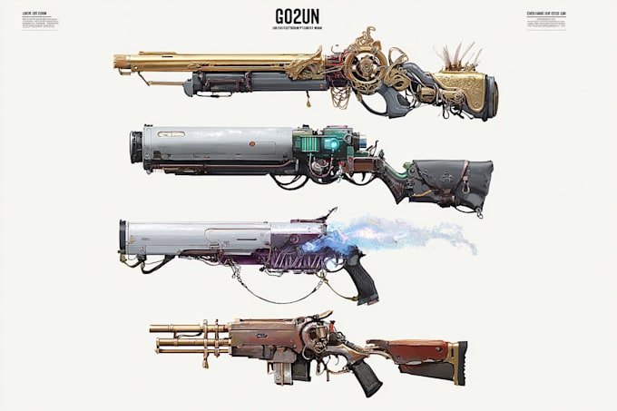 design unique weapons illustrations