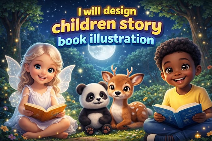 illustrate 3d children story book illustration children book illustration KDP