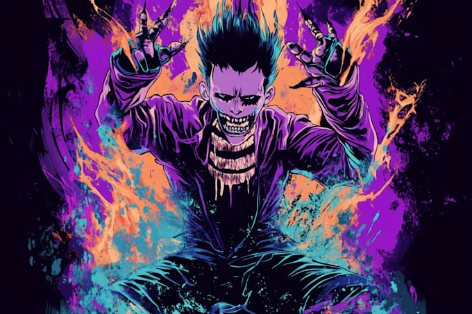 illustrate dark art psychedelic characters and creatures