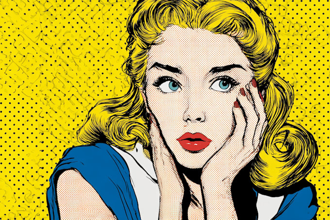 draw pop art or roy lichtenstein style