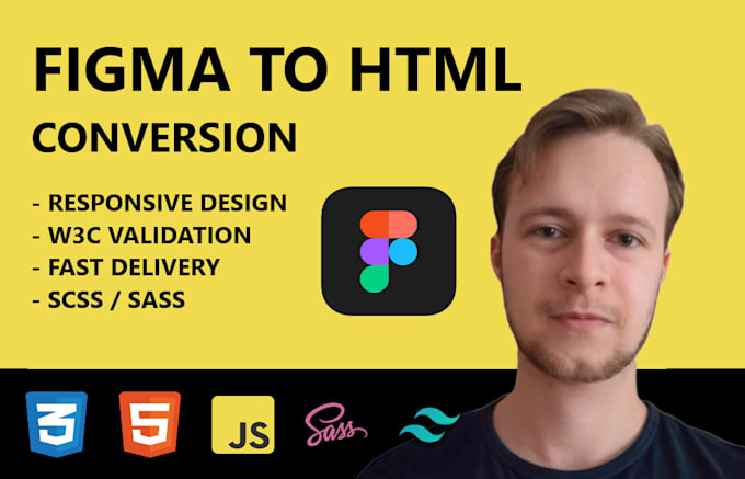 Convert figma design to responsive html website by Z50lti | Fiverr