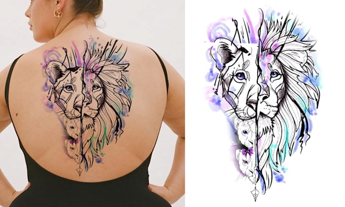 design custom sleeve tattoo with detailed shading and stencils