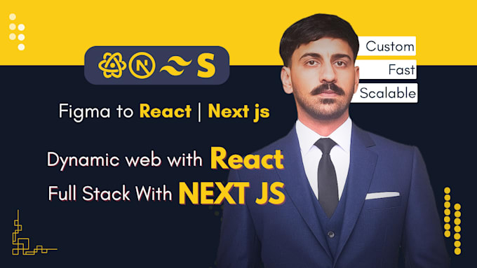 web responsive react js website as react, next js developer, front end developer