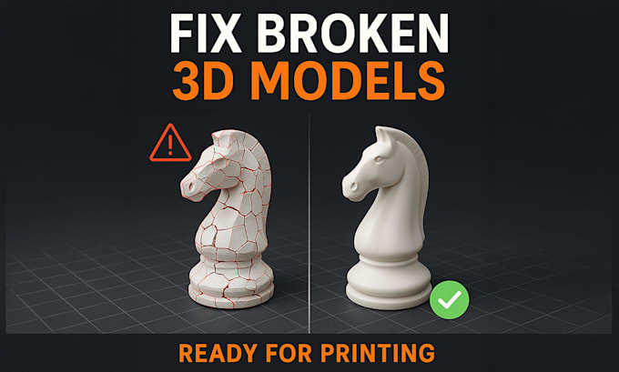 fix broken 3d models and prepare for 3d printing