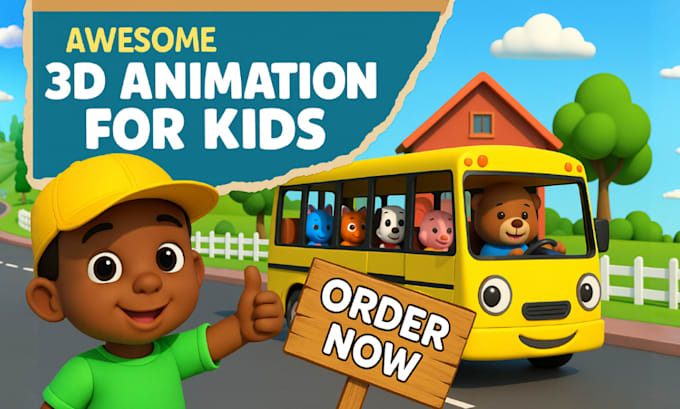 create 3d animation for kids nursery rhymes