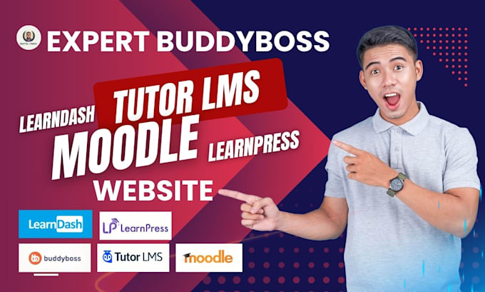 build tutor lms, moodle lms, learnpress, buddyboss, or  learndash website