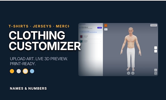 build a custom t shirt and clothing configurator for web