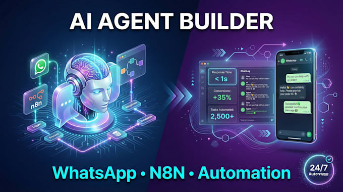 build ai agent, chatbot, whatsapp automation with n8n