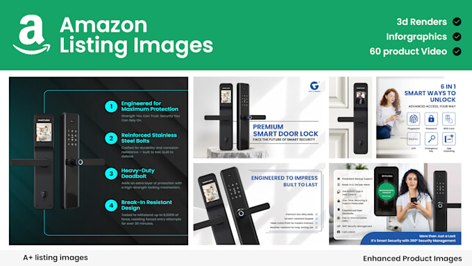 design amazon a plus listing images with 3d rendering