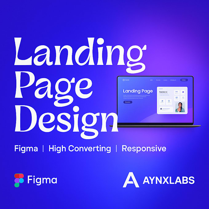 Design a landing page in figma ux ui high conversion mockup by Aynxlabs ...