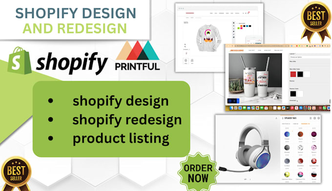 create shopify dropshipping store with SEO, product setup redesign