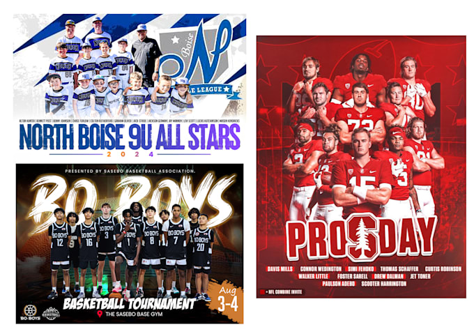 design an as awesome team sport flyer or banner