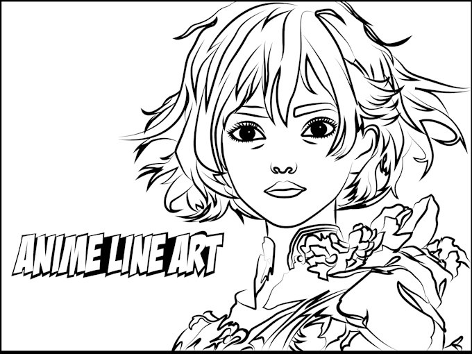 Draw beautiful anime line art for you in 12 hours by Jubaer_apon | Fiverr