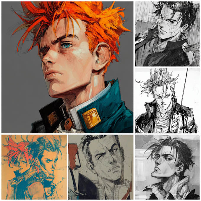 illustrate or draw characters, comics and scenes