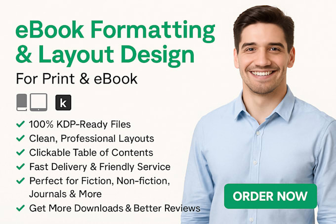 ebook formatting and layout design for print and ebook