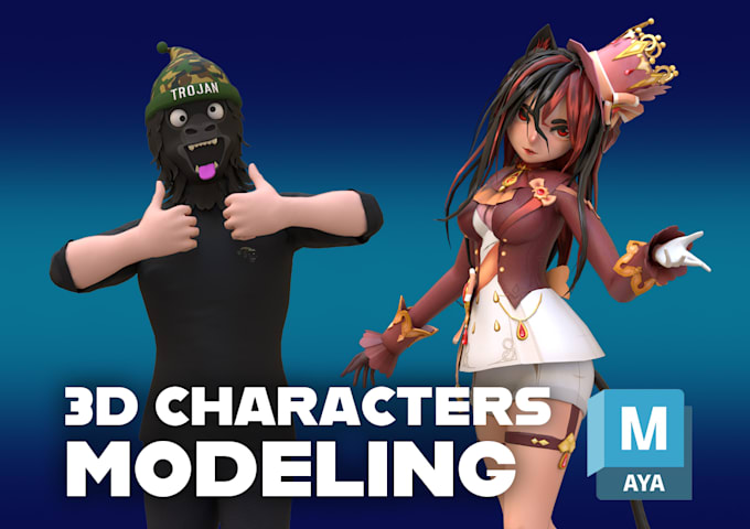 teach you how to model 3d characters in maya