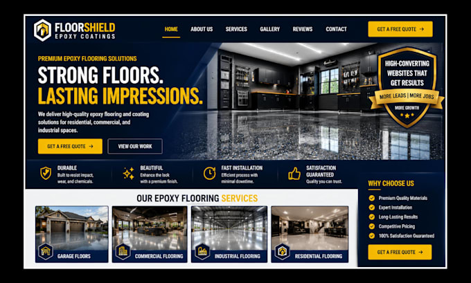 design dynamic epoxy flooring website epoxy coating landing page epoxy website