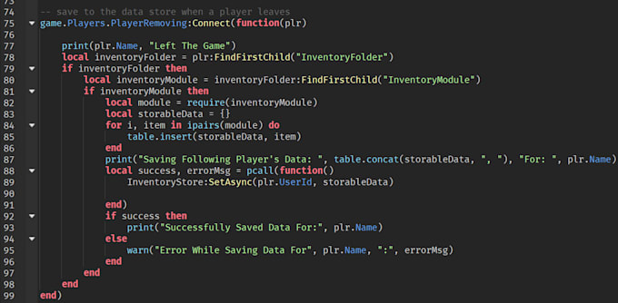 code roblox systems for you