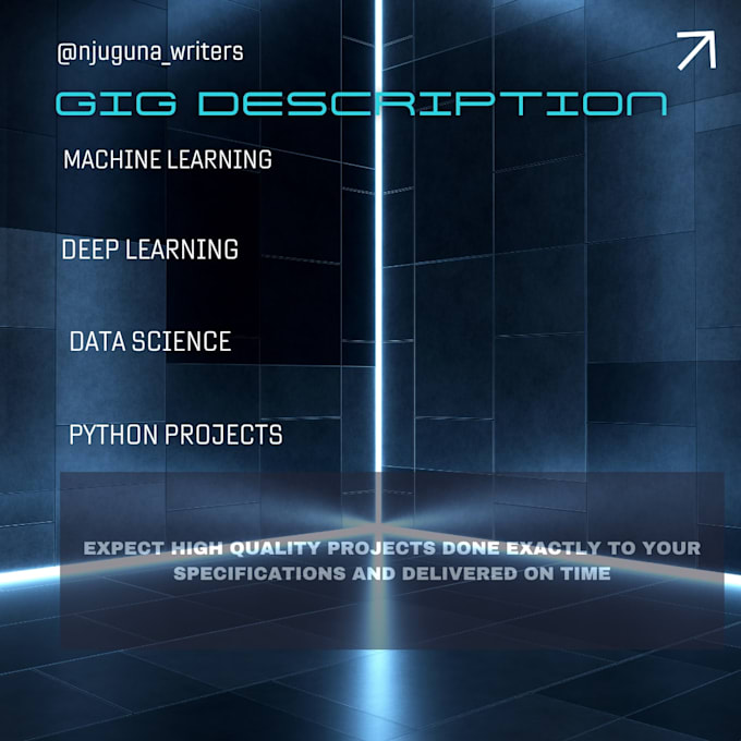 do machine learning, deep learning, ai and python data projects