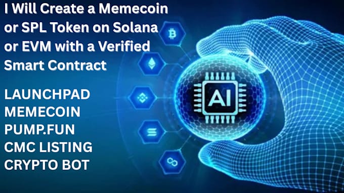 Create launchpad, cmc listing, spi token with ai agent, memecoin by ...