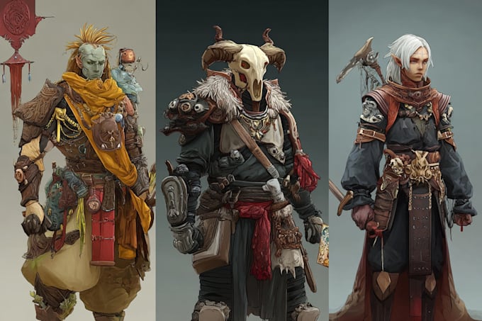 Fansinating Characters Draw original fantasy characters, concept art, fanart by Izellegiete ...