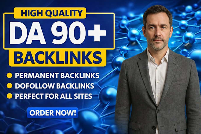 provide da 90 dofollow backlinks high da link building service