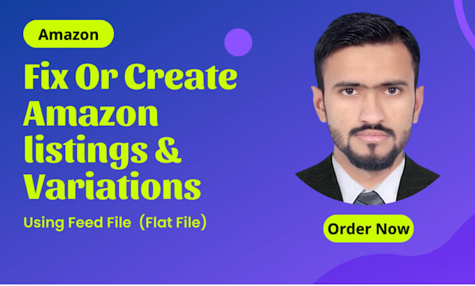 create amazon product listing and variation or fix amazon listing