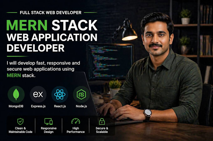 develop mern stack web app as a mern stack developer full stack web developer