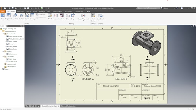 design 3d models and engineering drawings with stress analysis in inventor